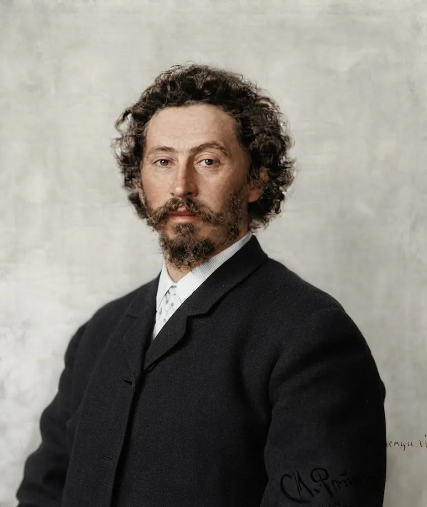Автопортрет Іллі Рєпіна (1887), перетворений ШІ на фотореалістичне зображення