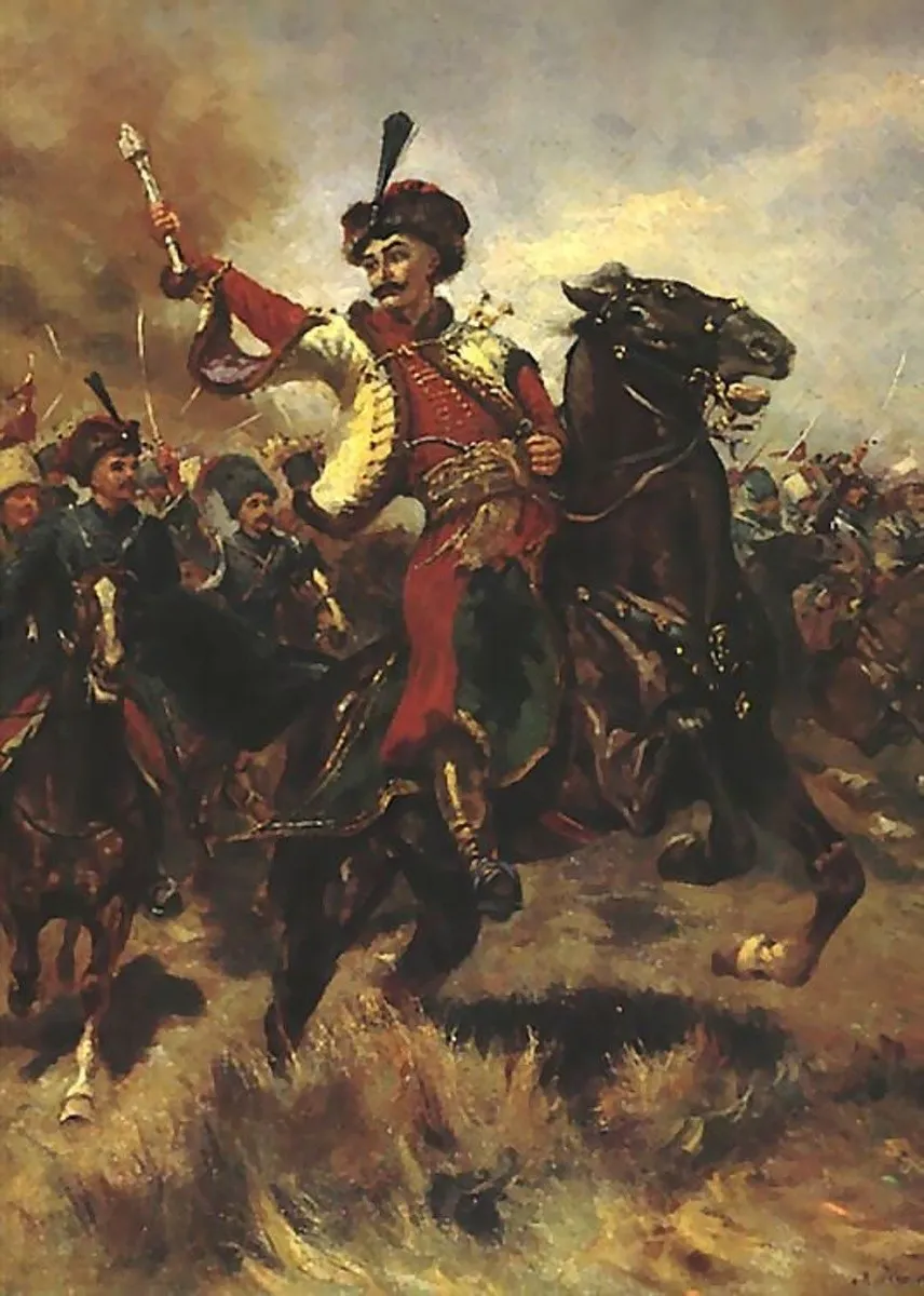 Микола Івасюк. «Богун на переправі» (Іван Богун під Берестечком 1651 року)