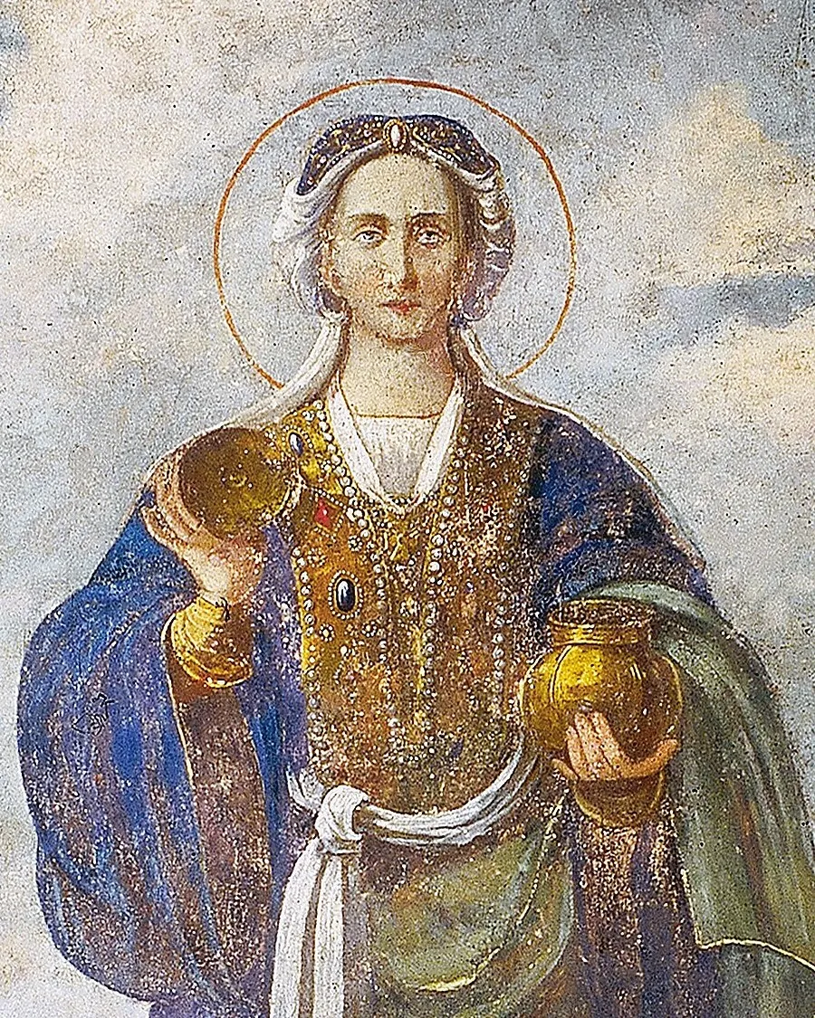 Свята княгиня Ольга, ікона бл. 1700 року (фрагмент)