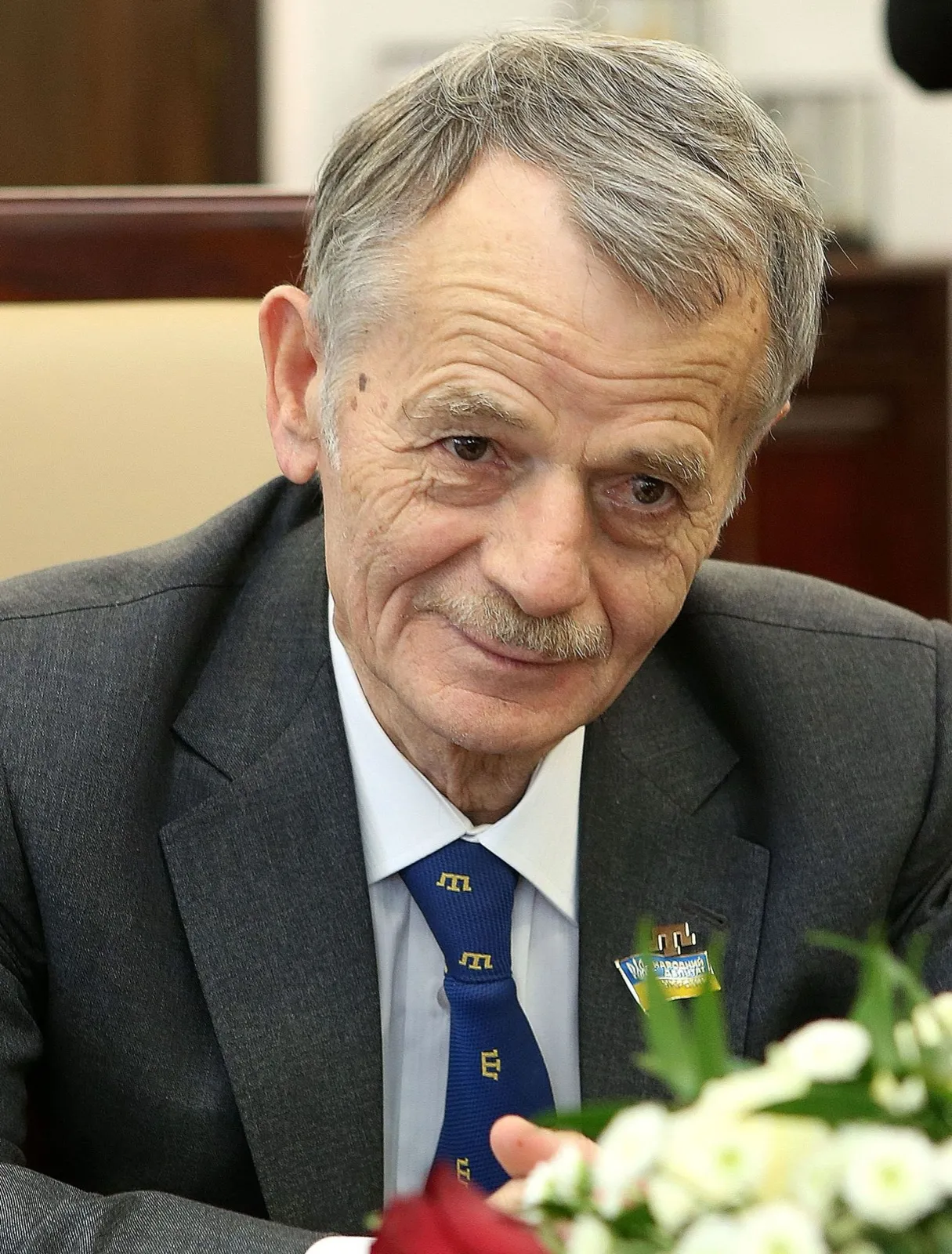 Мустафа Джемілєв під час візиту до Сенату Польщі, 2014 рік